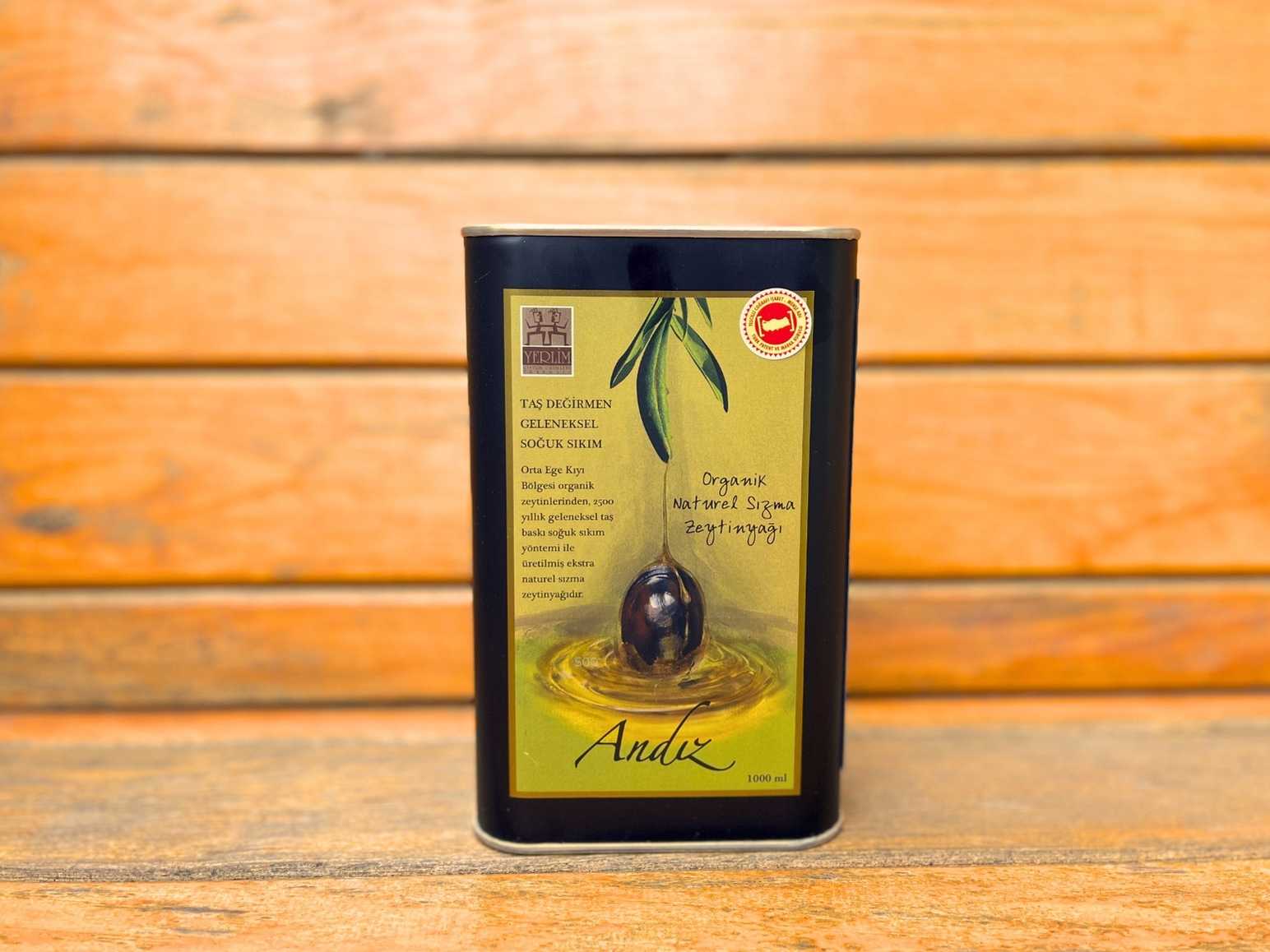 Yerlim Organik Andız Sızma Zeytinyağı 1000 ml - 1