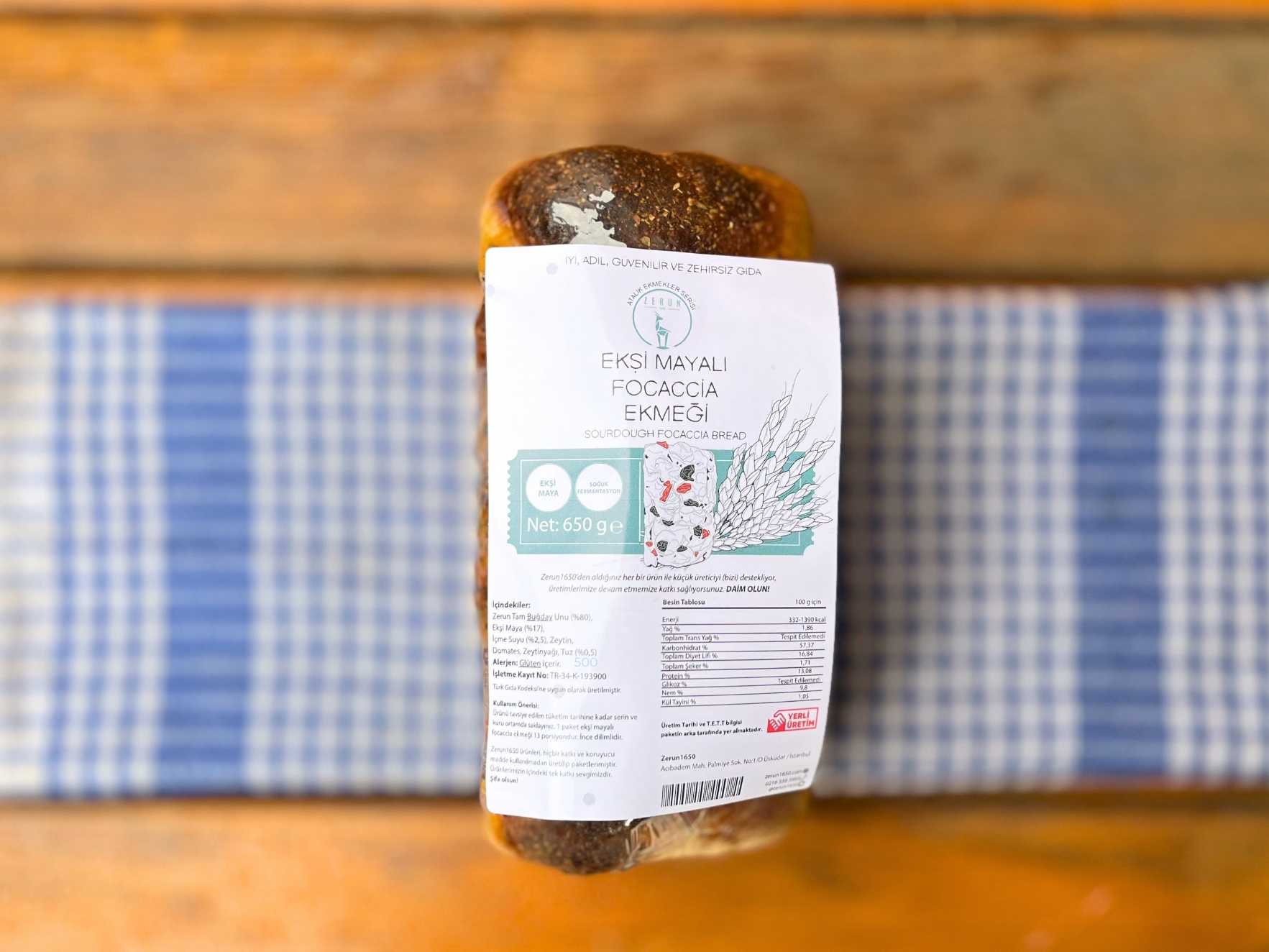 Ekşi Mayalı Focaccia 650 g - 2