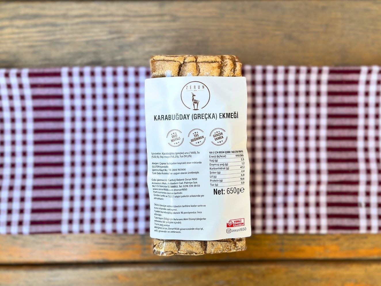 Ekşi Mayalı Karabuğday/Greçka Ekmeği 600 g - 2