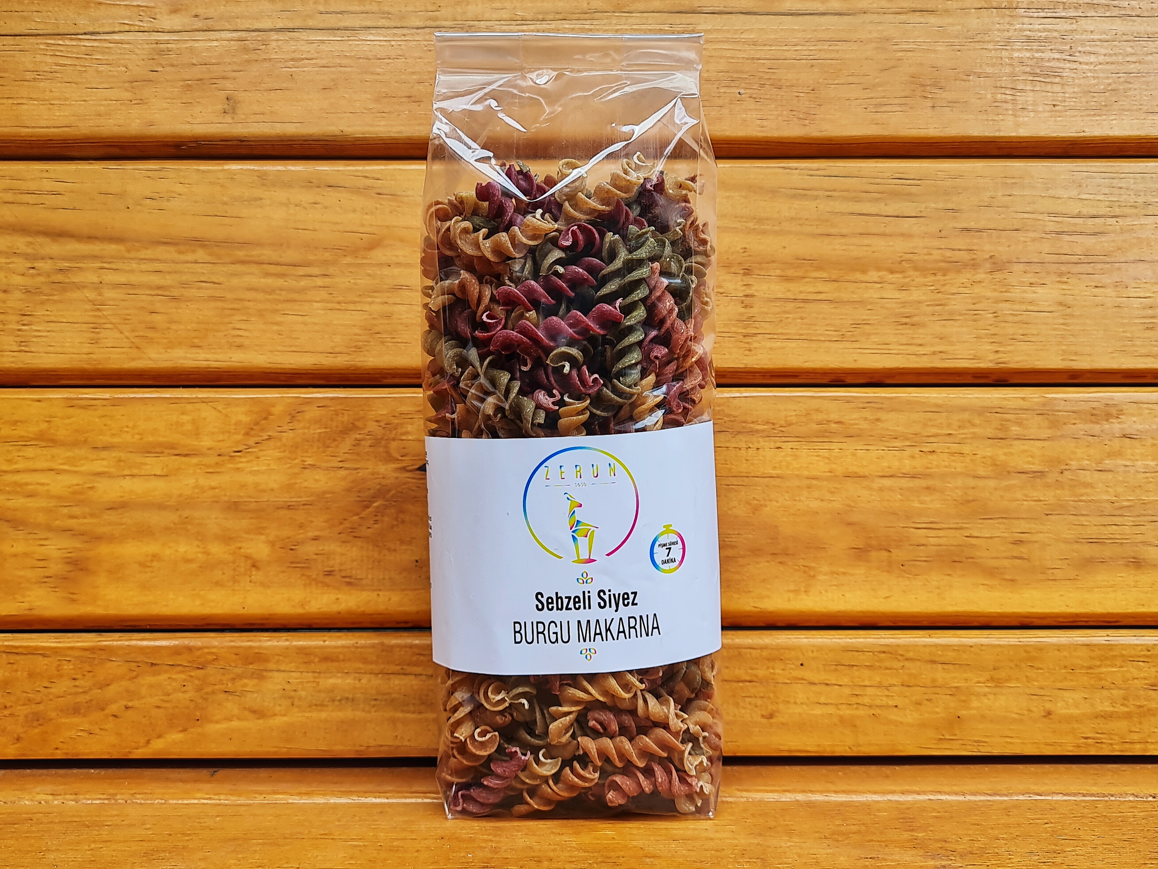 Sebzeli Siyez Unlu Burgu Makarna 250 g - Zerun1650