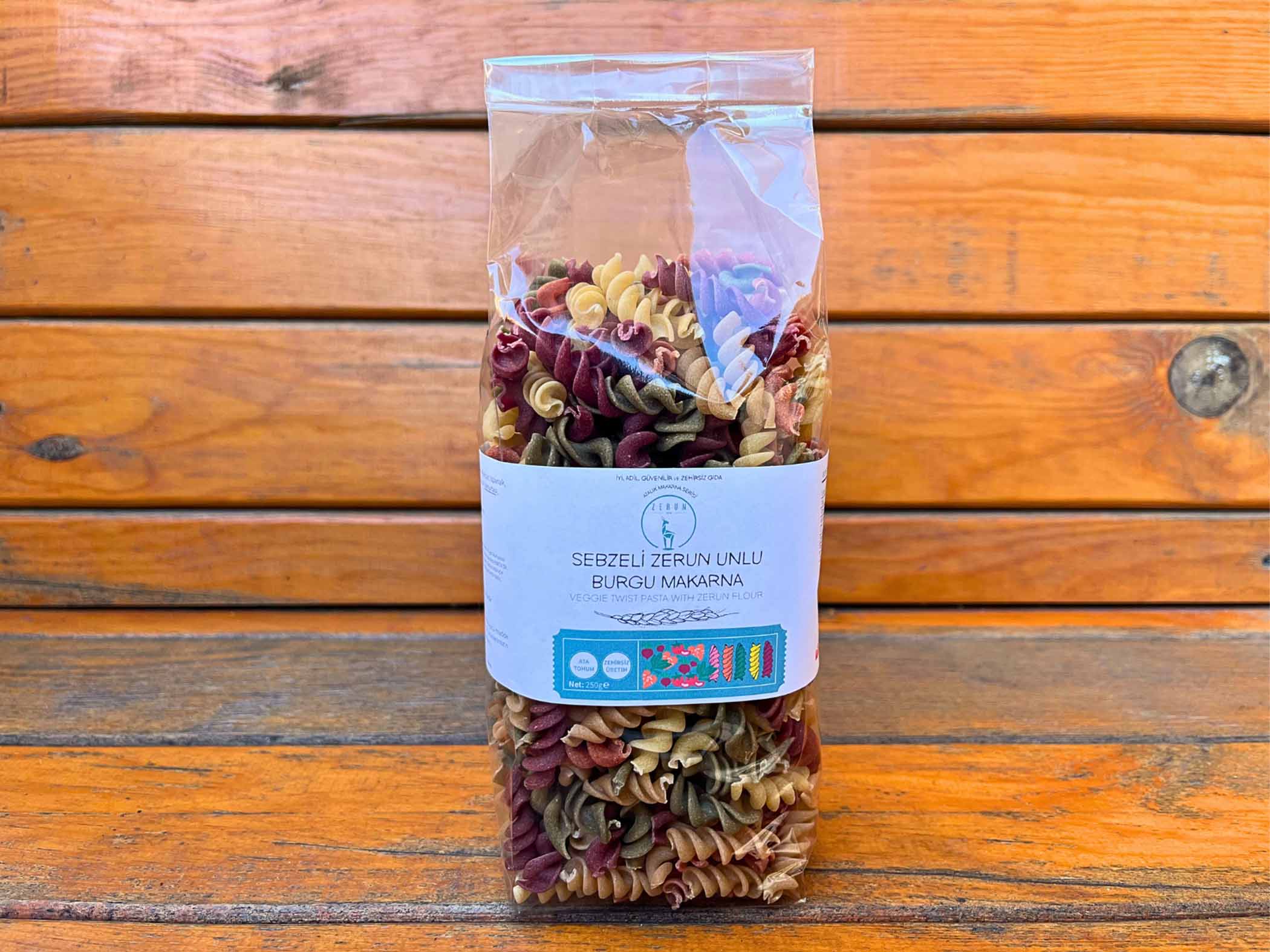 Sebzeli Zerun Unlu Burgu Makarna 250 g - 1