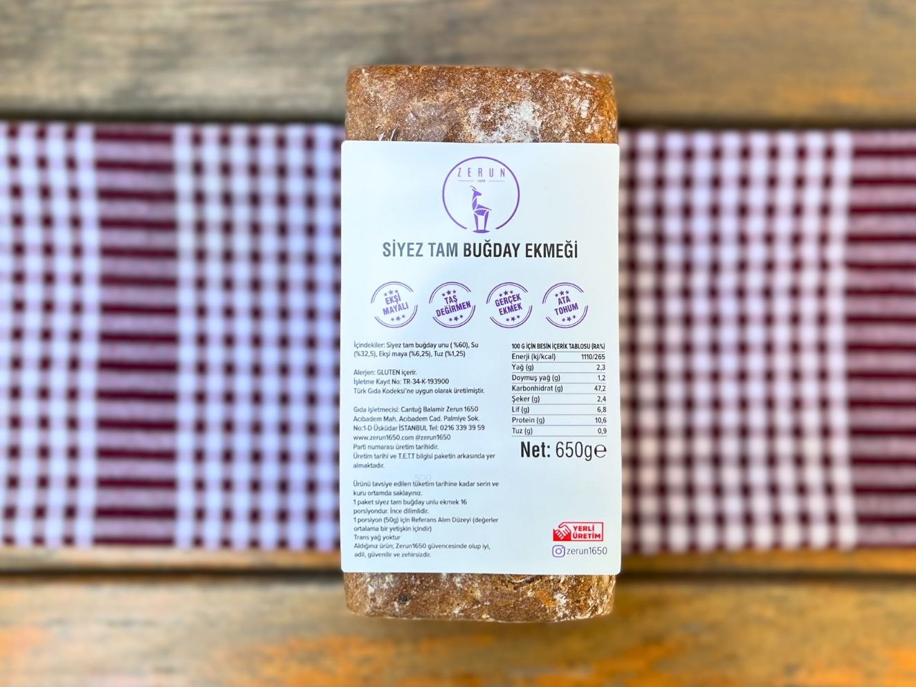 Ekşi Mayalı Siyez Ekmeği 650g - 2